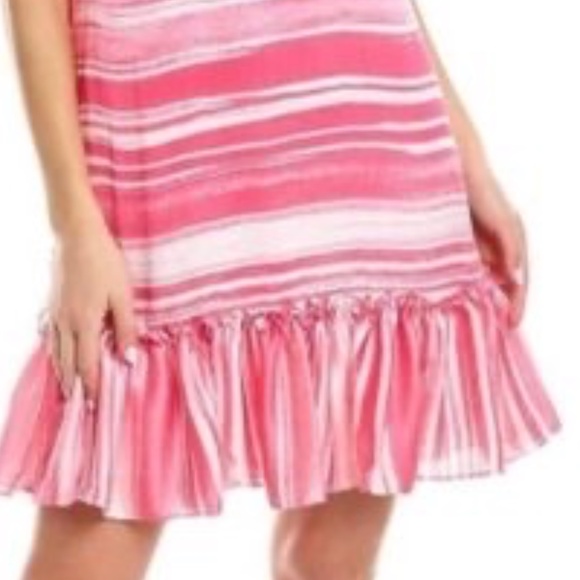 Trina Turk "Zuri 2" Halter, Shift dress in Pink and White - Size Small - nwt - Picture 11 of 12